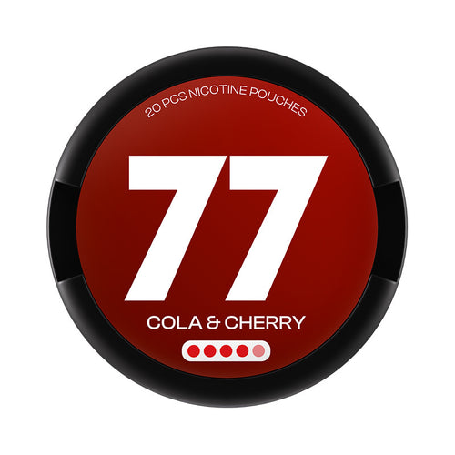 77 Cola & Cherry Extra Strong nicotine pouches at Pouchhut NZ