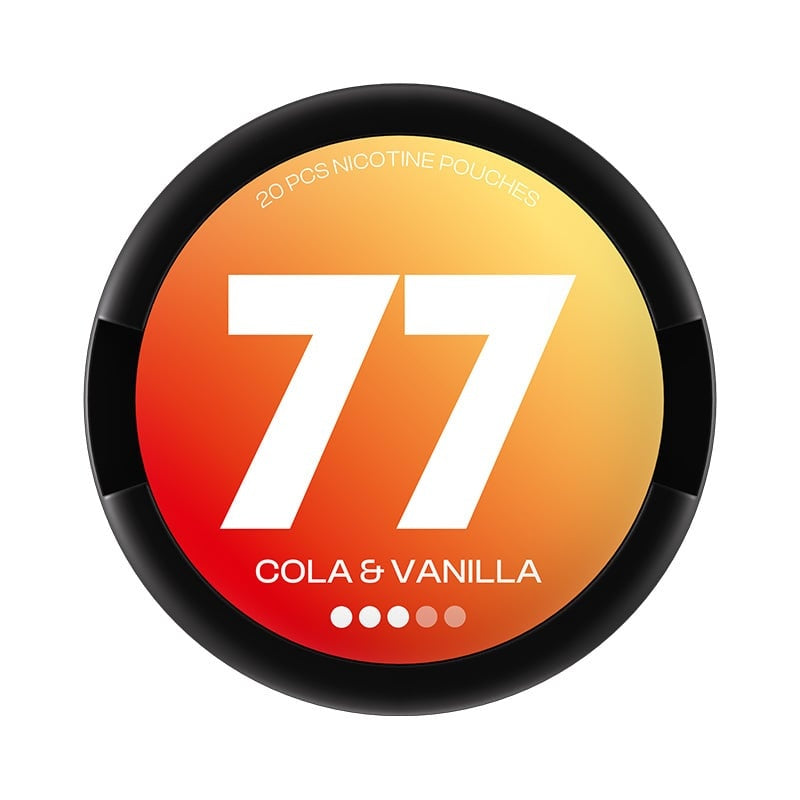 77 Cola & Vanilla nicotine pouches at Pouchhut NZ