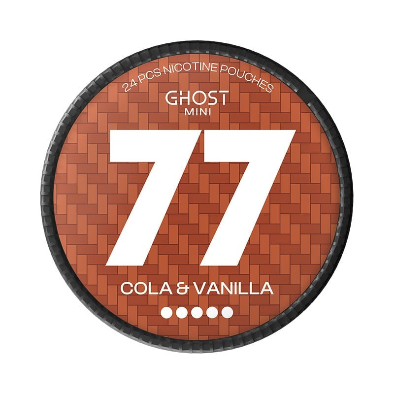 77 Ghost Cola Vanilla Mini nicotine pouches at Pouchhut NZ