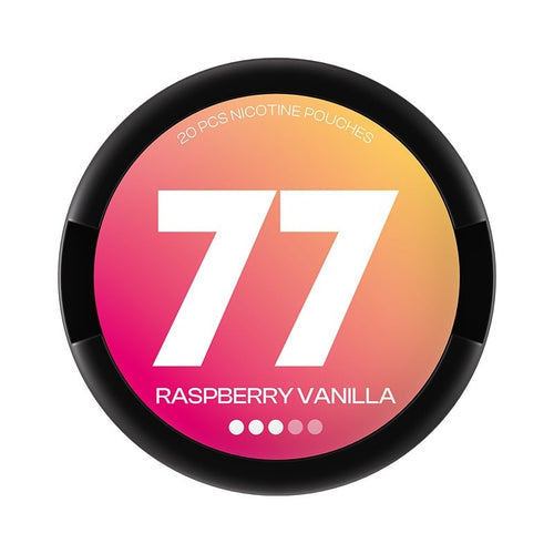 77 Raspberry & Vanilla nicotine pouches at Pouchhut NZ