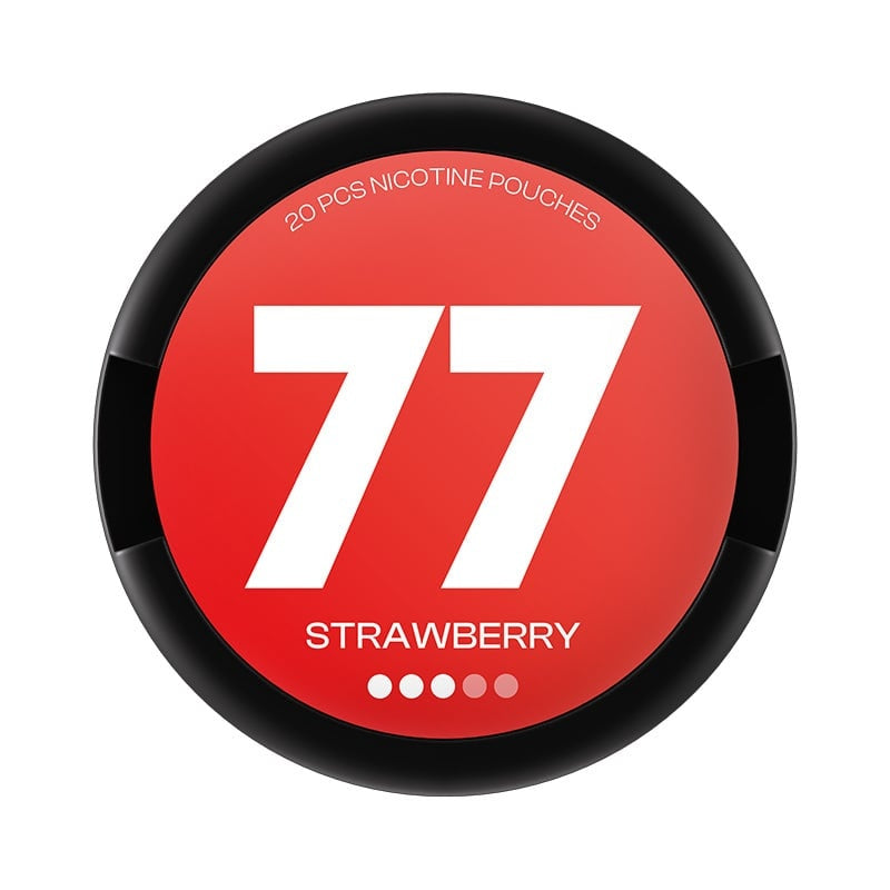 77 Strawberry nicotine pouches at Pouchhut NZ