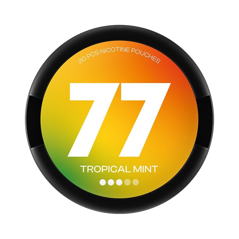 77 Tropical Mint nicotine pouches at Pouchhut NZ