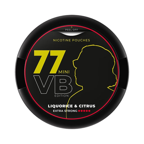 77 VB Edition Mini Liquorice & Citrus Extra Strong nicotine pouches at Pouchhut NZ