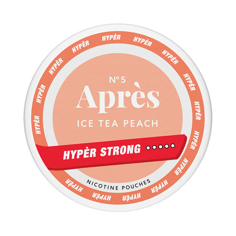 APRÈS HYPER STRONG Ice Tea Peach nicotine pouches at Pouchhut NZ