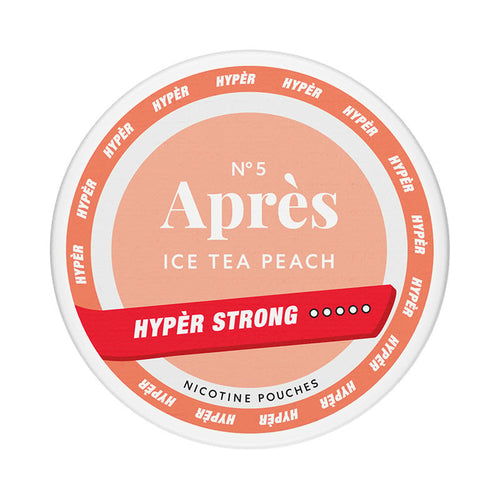APRÈS HYPER STRONG Ice Tea Peach nicotine pouches at Pouchhut NZ