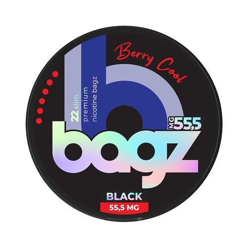 BAGZ Berry Cool Black nicotine pouches at Pouchhut NZ