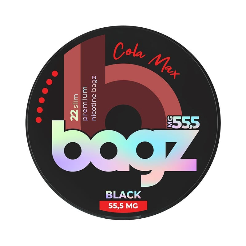 BAGZ Cola Max Black nicotine pouches at Pouchhut NZ
