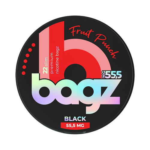 BAGZ Fruit Punch Black nicotine pouches at Pouchhut NZ