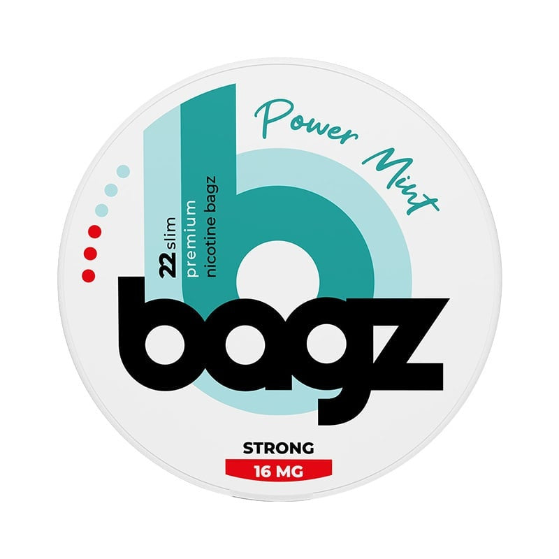 BAGZ Power Mint Normal nicotine pouches at Pouchhut NZ