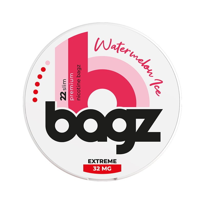 BAGZ Watermelon ice Extreme nicotine pouches at Pouchhut NZ