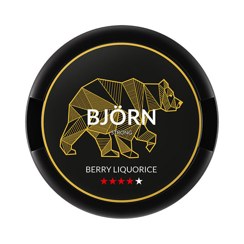 BJÖRN Berry Liquorice Strong nicotine pouches at Pouchhut NZ
