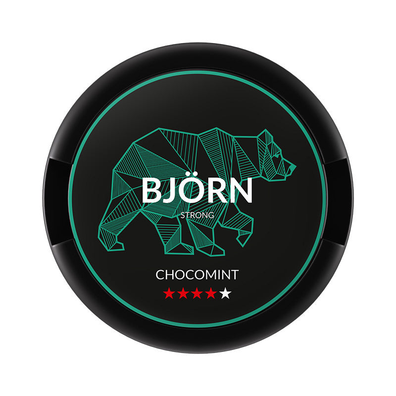 BJÖRN Chocomint Strong nicotine pouches at Pouchhut NZ