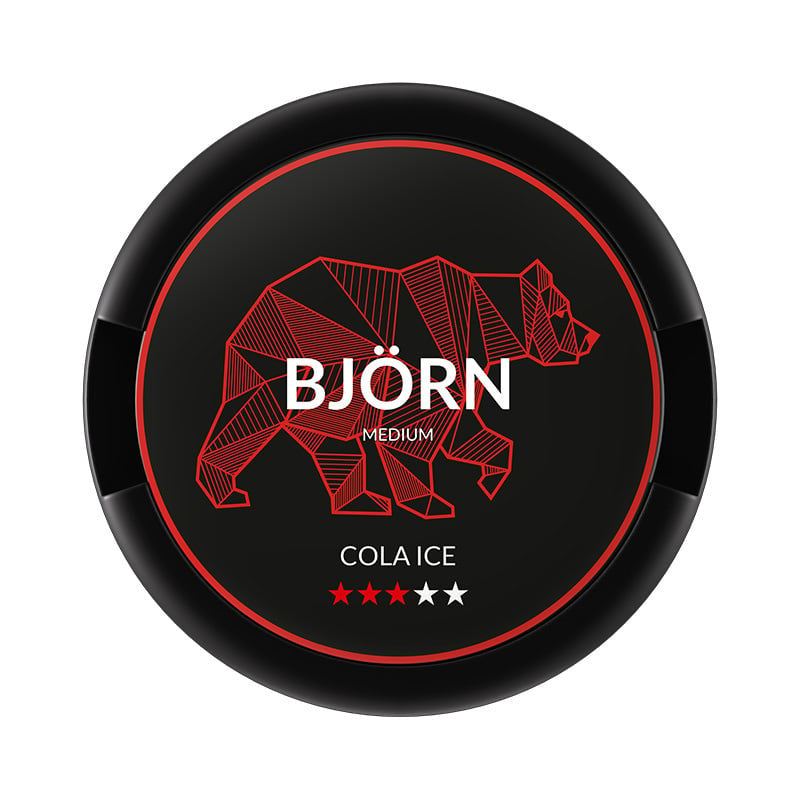 BJÖRN Cola Ice Medium nicotine pouches at Pouchhut NZ
