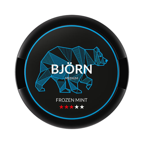 BJÖRN Frozen Mint Medium nicotine pouches at Pouchhut NZ