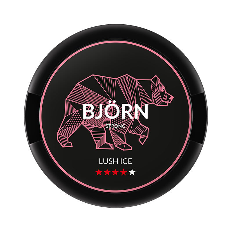 BJÖRN Lush Ice Strong nicotine pouches at Pouchhut NZ