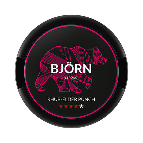 BJÖRN Rhub-Elder Punch Strong nicotine pouches at Pouchhut NZ