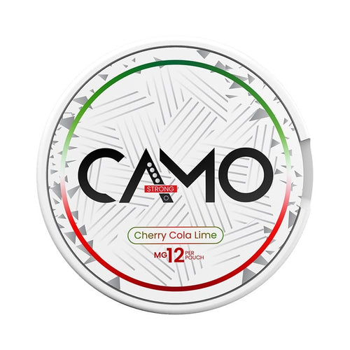 CAMO Cherry Cola Lime Strong nicotine pouches at Pouchhut NZ
