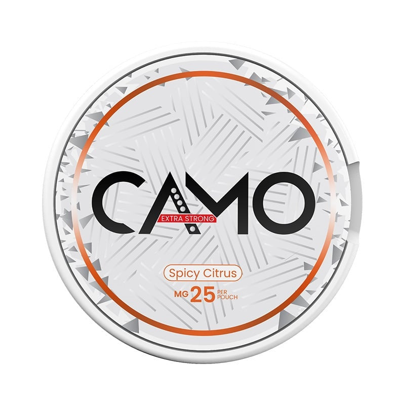 CAMO Spicy Citrus Extra Strong nicotine pouches at Pouchhut NZ