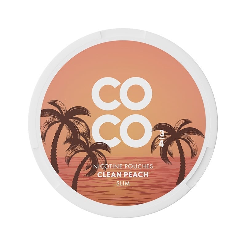 COCO Clean Peach nicotine pouches at Pouchhut NZ