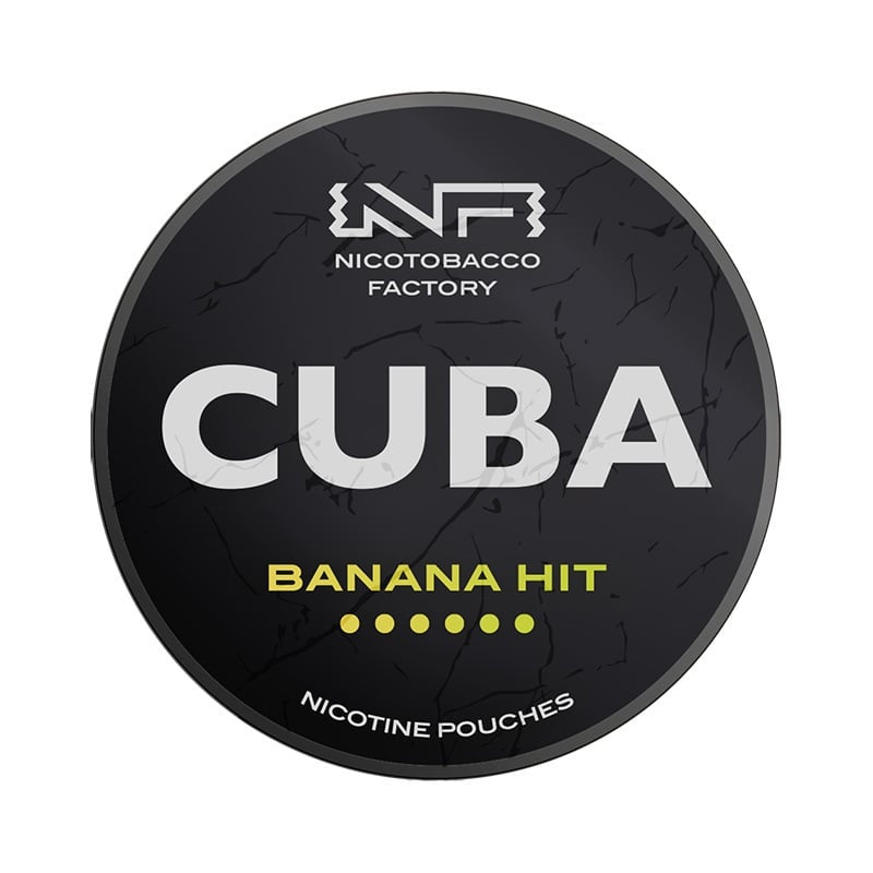 CUBA Banana Hit Strong nicotine pouches at Pouchhut NZ