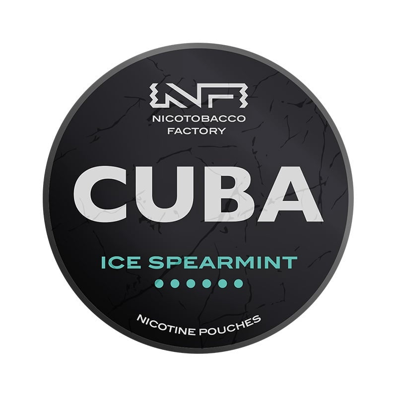 CUBA BLACK Ice Spearmint nicotine pouches at Pouchhut NZ