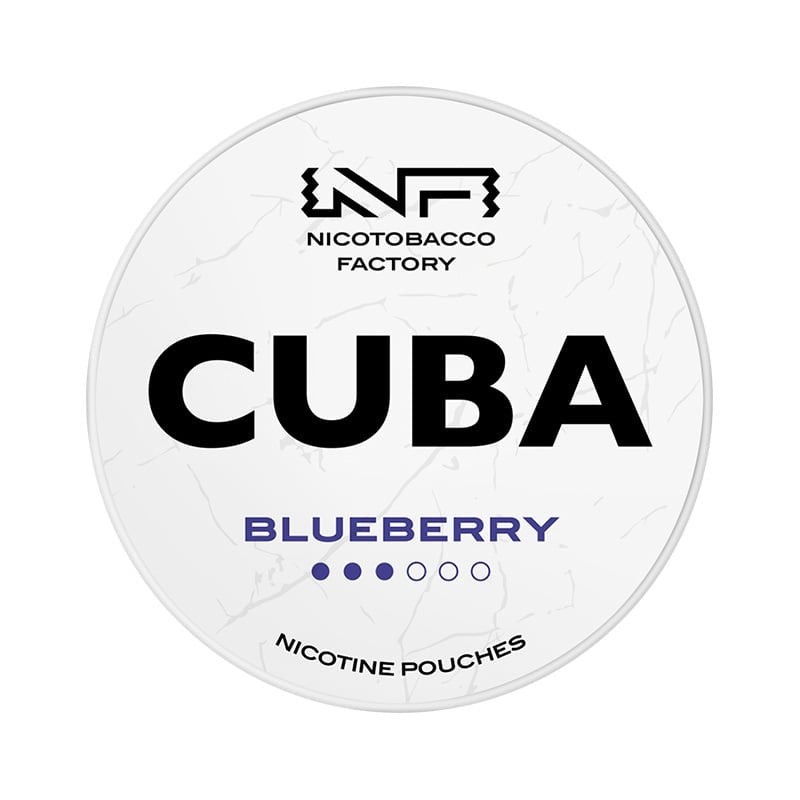 CUBA Blueberry Medium nicotine pouches at Pouchhut NZ