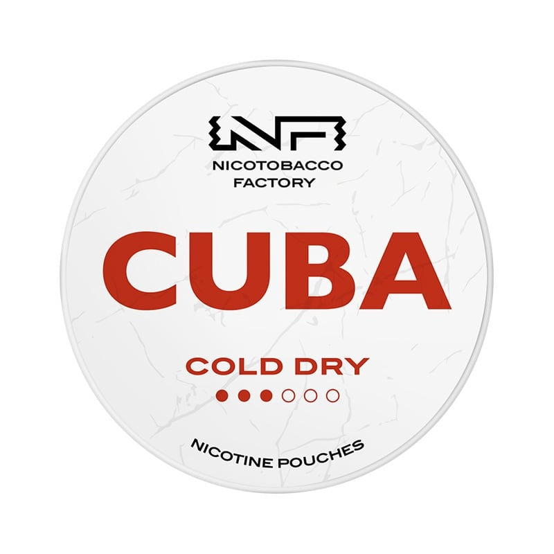 CUBA Cold Dry Medium nicotine pouches at Pouchhut NZ