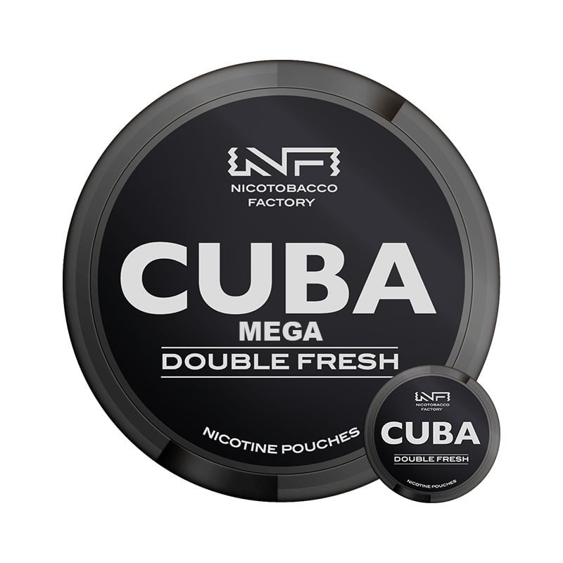 CUBA MEGA Double Fresh White nicotine pouches at Pouchhut NZ