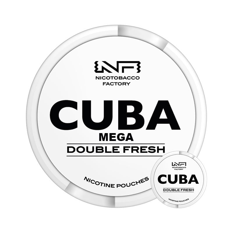 CUBA MEGA WHITE Double Fresh nicotine pouches at Pouchhut NZ