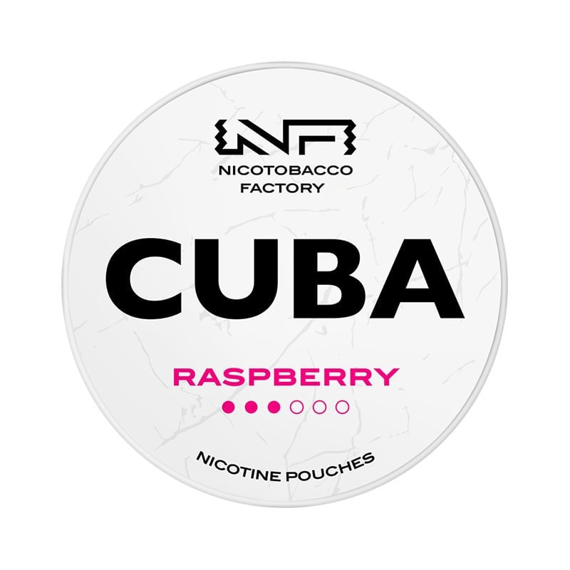 CUBA WHITE Raspberry nicotine pouches at Pouchhut NZ
