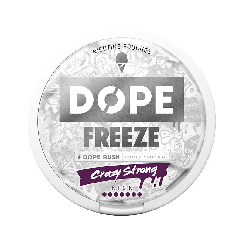 DOPE Freeze Crazy Strong nicotine pouches at Pouchhut NZ