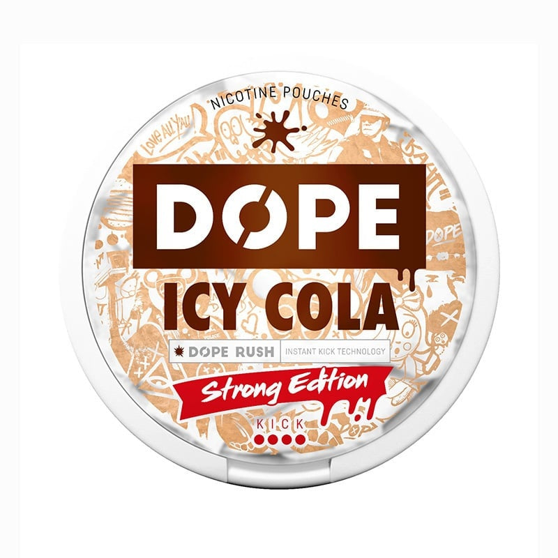 DOPE Icy Cola Strong nicotine pouches at Pouchhut NZ