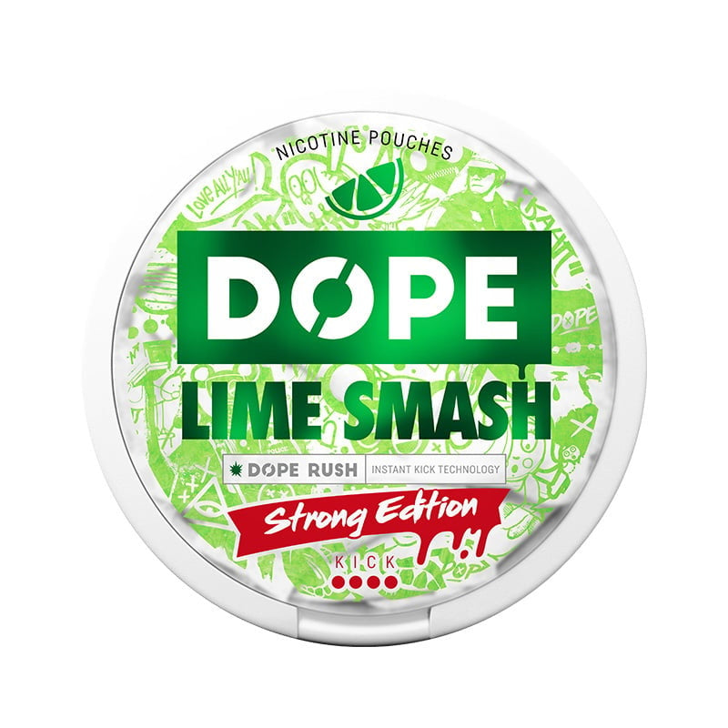 DOPE Lime Smash Strong nicotine pouches at Pouchhut NZ