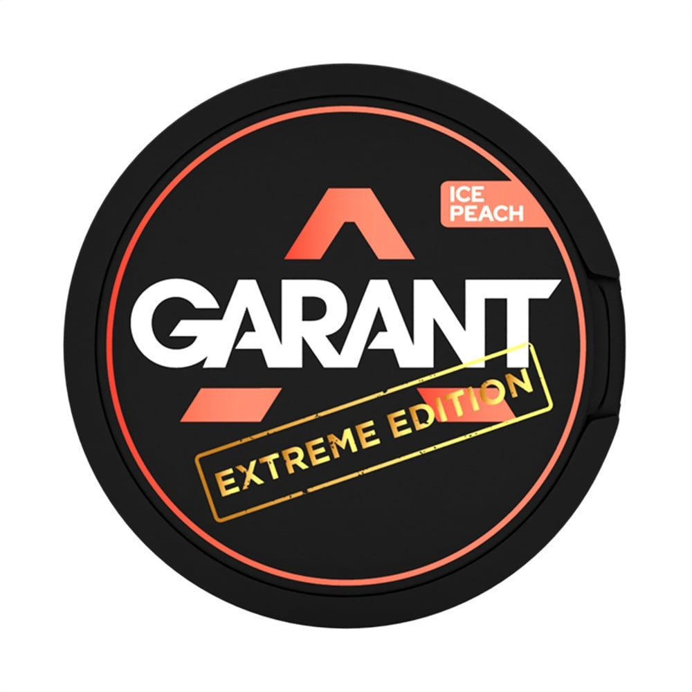 GARANT Ice Peach Extreme nicotine pouches at Pouchhut NZ