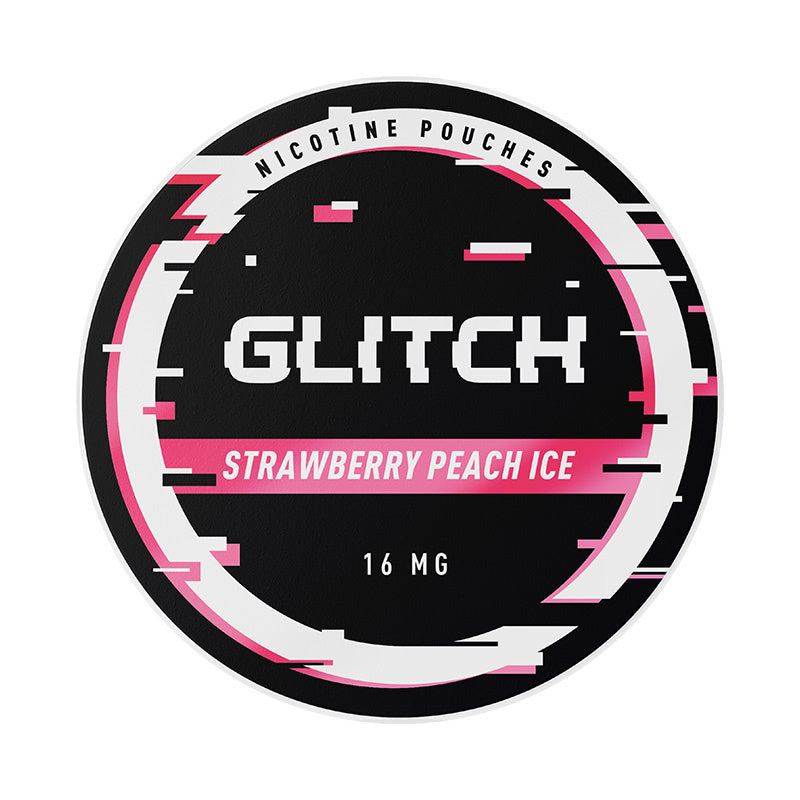 GLITCH Strawberry Peach Ice nicotine pouches at Pouchhut NZ