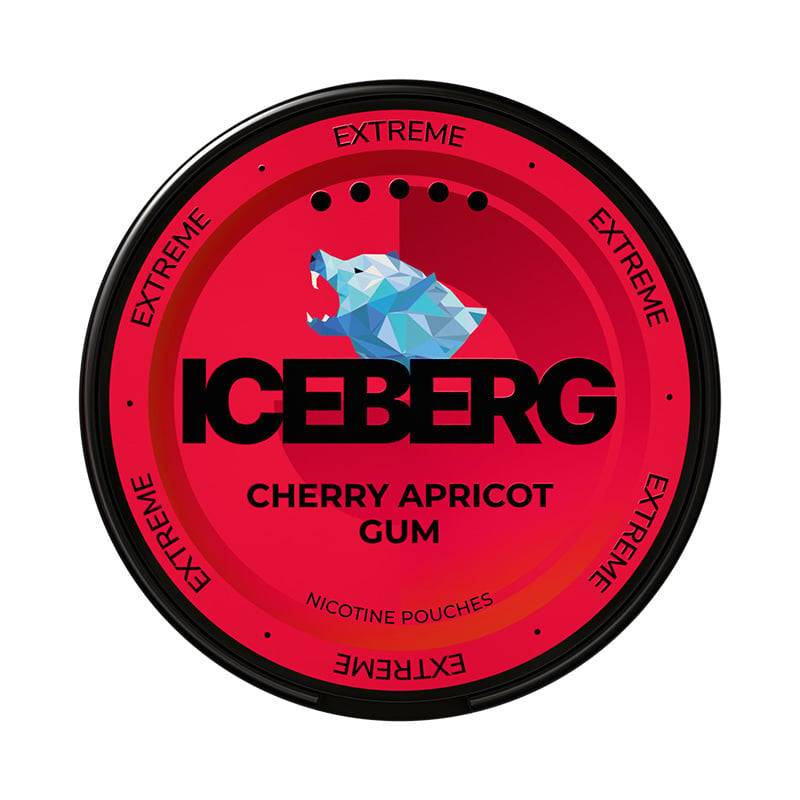 ICEBERG Extreme Cherry Apricot Gum nicotine pouches at Pouchhut NZ