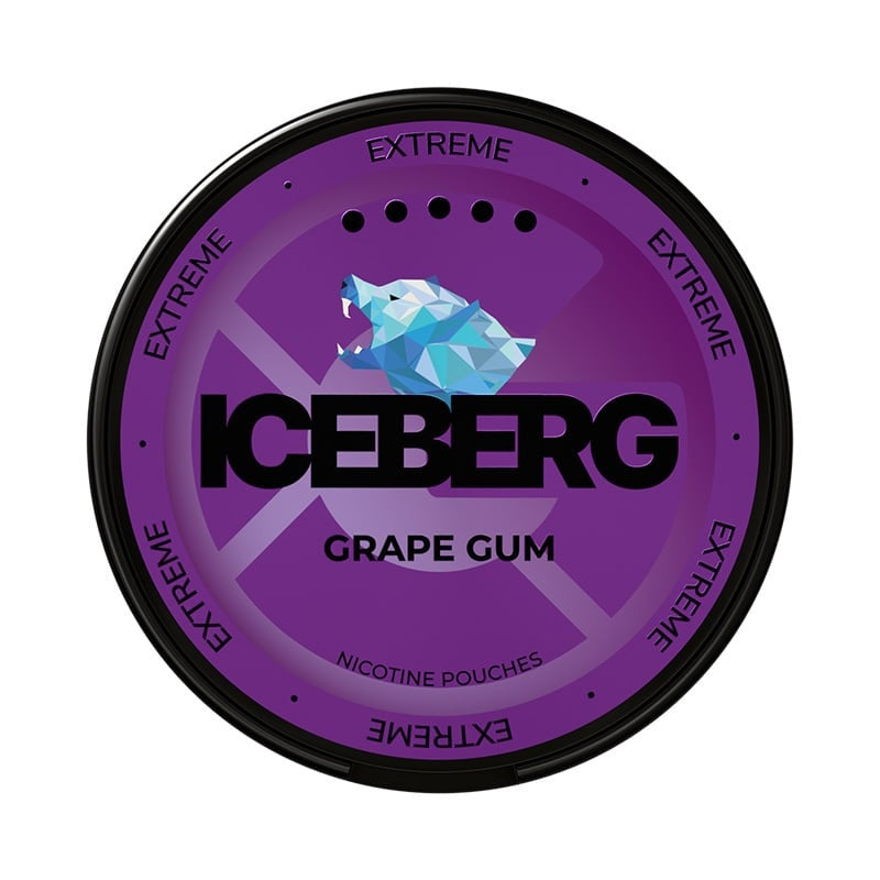 ICEBERG Extreme Grape Gum nicotine pouches at Pouchhut NZ