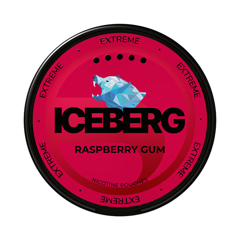ICEBERG Extreme Raspberry Gum nicotine pouches at Pouchhut NZ