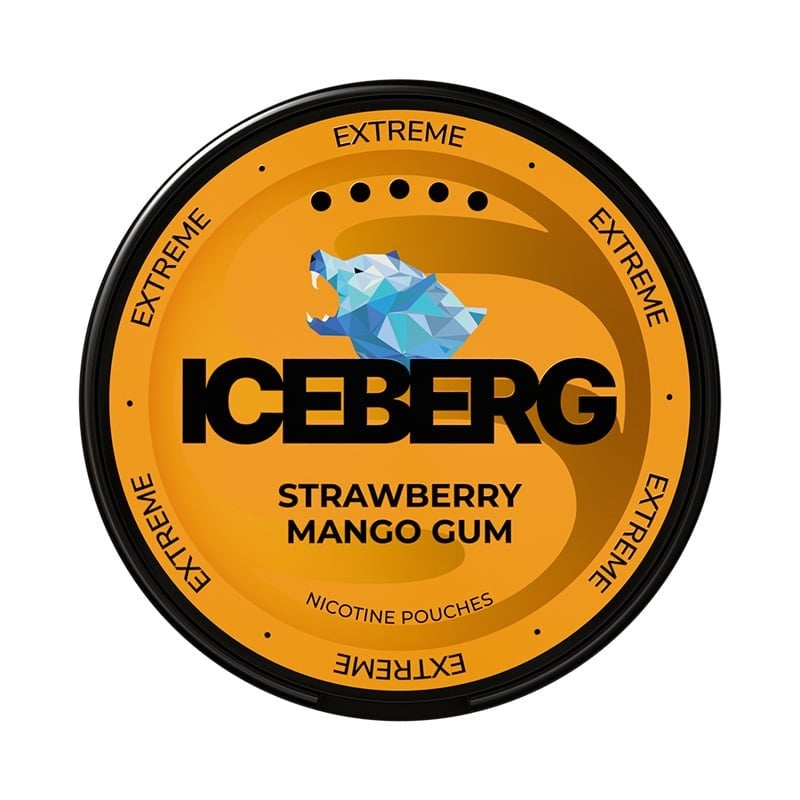 ICEBERG Extreme Strawberry Mango Gum nicotine pouches at Pouchhut NZ