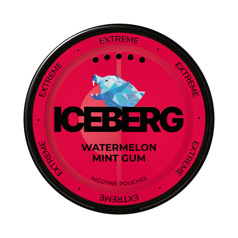 ICEBERG Extreme Watermelon Mint Gum nicotine pouches at Pouchhut NZ