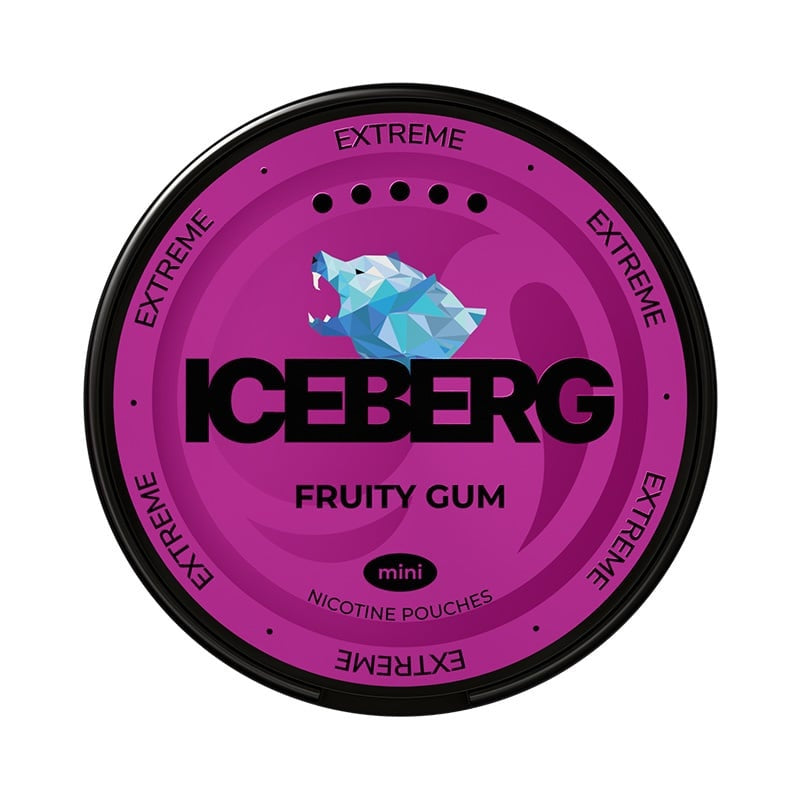 ICEBERG Fruity Gum Mini Extreme nicotine pouches at Pouchhut NZ