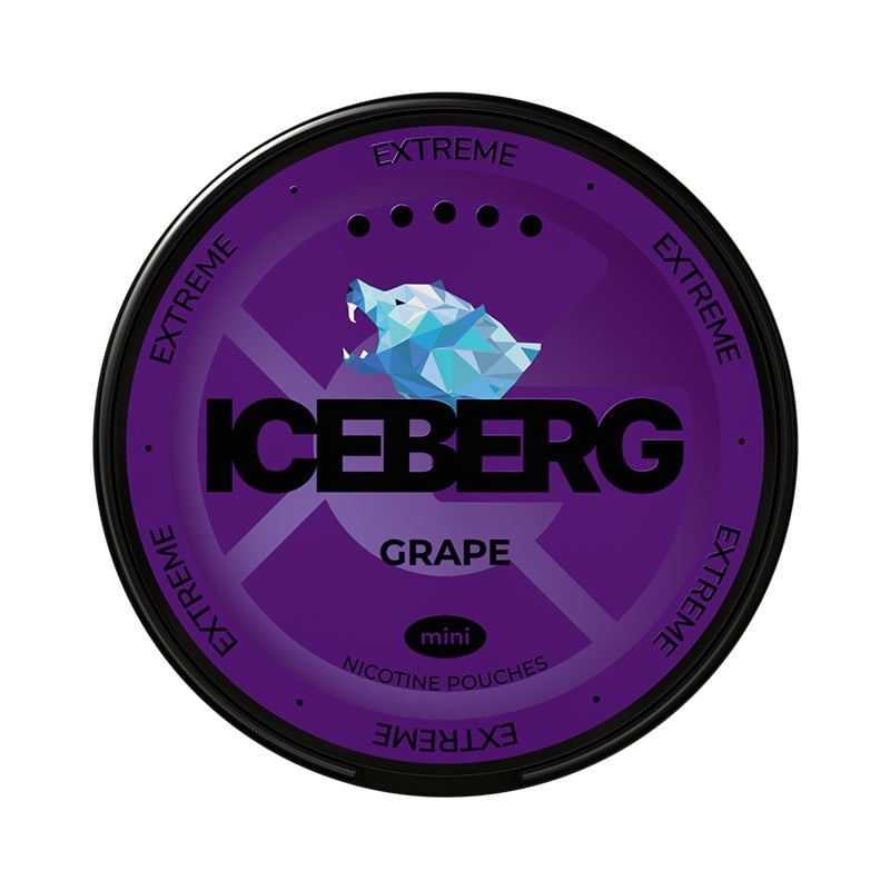 ICEBERG Grape Mini Extreme nicotine pouches at Pouchhut NZ