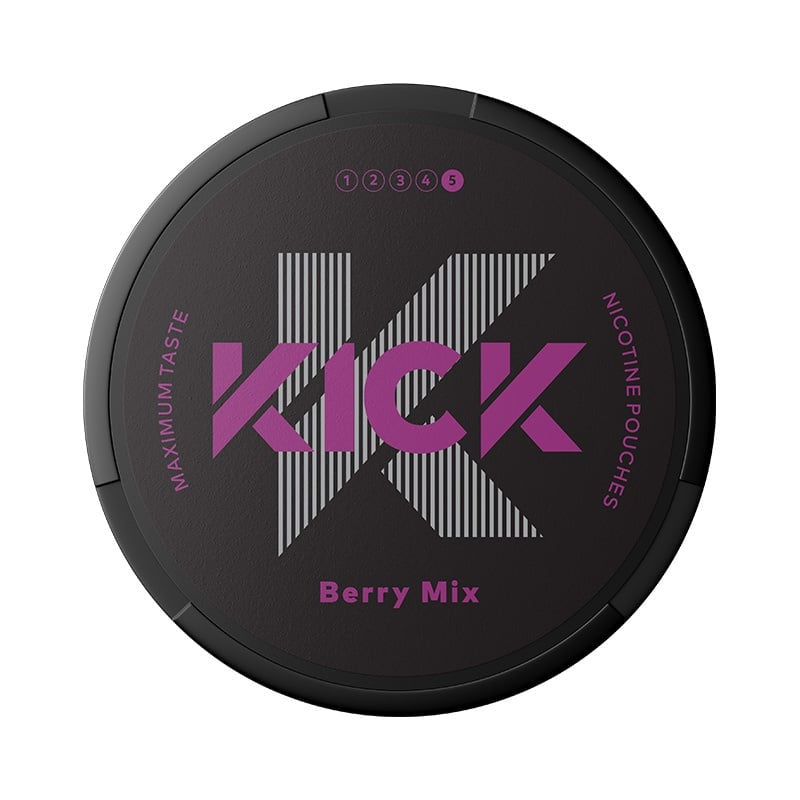 KICK Berry Mix Extra Strong nicotine pouches at Pouchhut NZ