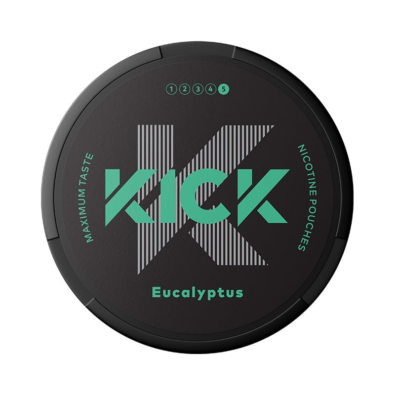 KICK Eucalyptus Extra Strong nicotine pouches at Pouchhut NZ
