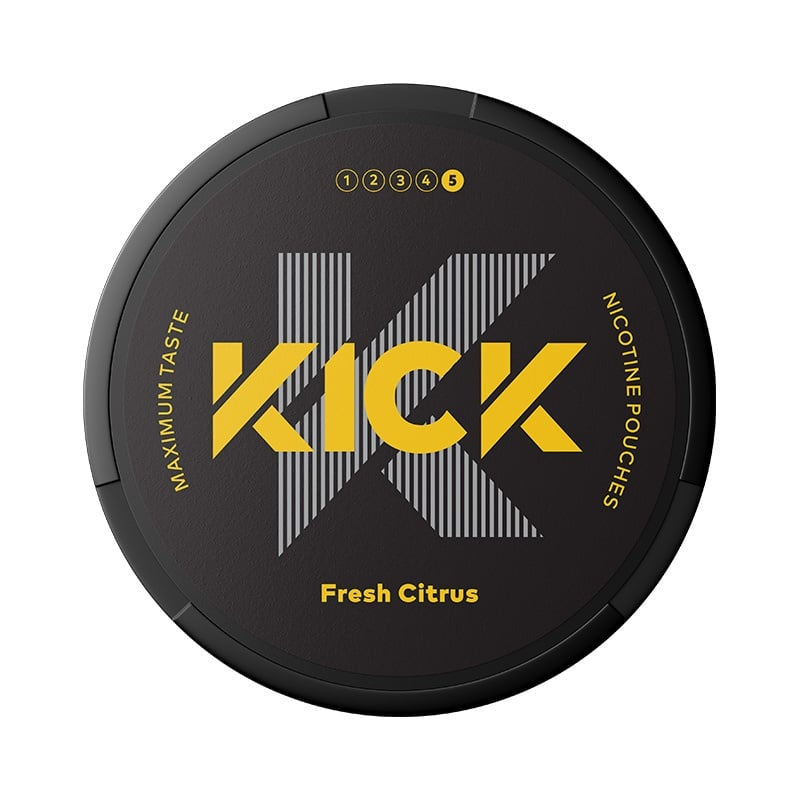 KICK Fresh Citrus Extra Strong nicotine pouches at Pouchhut NZ