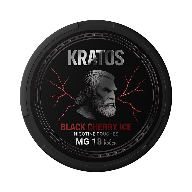 KRATOS Black Cherry Ice Strong nicotine pouches at Pouchhut NZ