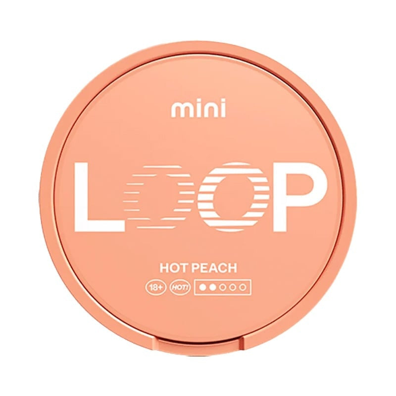 LOOP Hot Peach Mini nicotine pouches at Pouchhut NZ