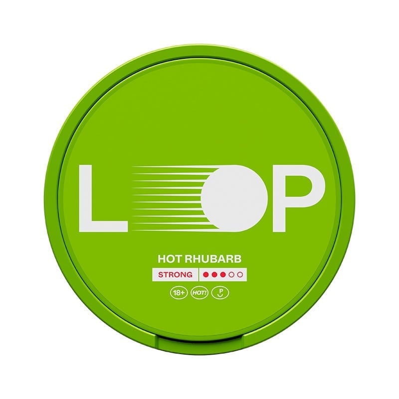 LOOP Hot Rhubarb Strong nicotine pouches at Pouchhut NZ