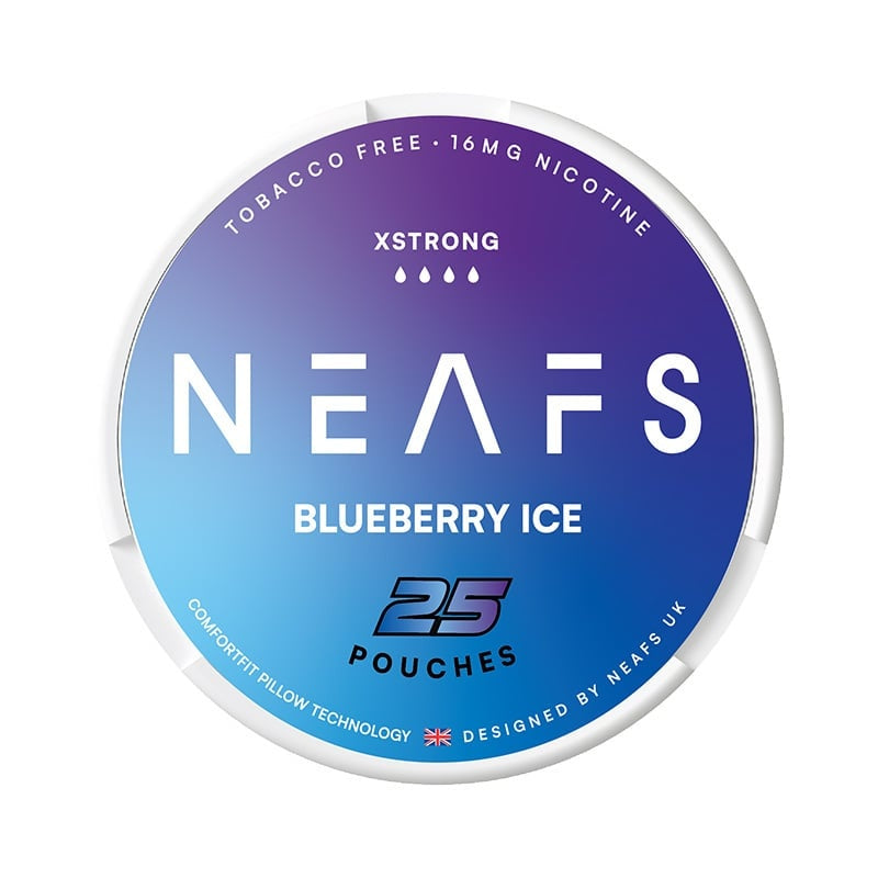 NEAFS Blueberry X-Strong nicotine pouches at Pouchhut NZ