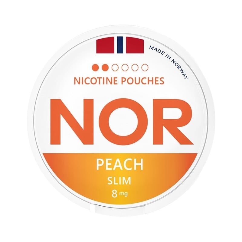 NOR Peach Slim nicotinezakjes kopen online | Bestel bij Snussie nicotine pouches at Pouchhut NZ